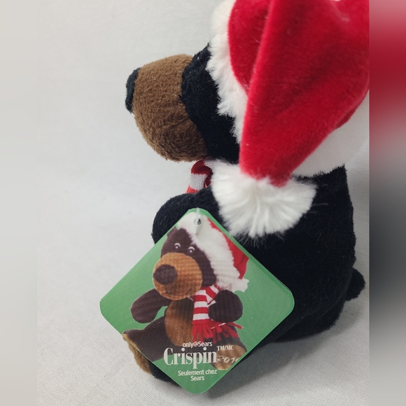 Sears Holiday Crispin 6" Plush Christmas 2010 Black Bear NEW NWT - Picture 3 of 5